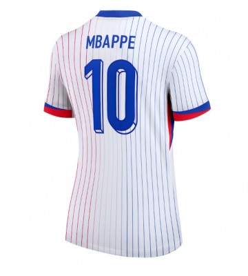Frankrig Kylian Mbappe #10 Udebanetrøje Dame EM 2024 Kort ærmer